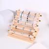 Présentoir à Bijoux Beige Démontable à Étages et Support de Rangement