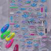 5D Deep Sea Fish Nail Art Stickers Shimmery Bubble Colorful Marine Life Nail Decals Ocean Self Adhesive Manicure Decal