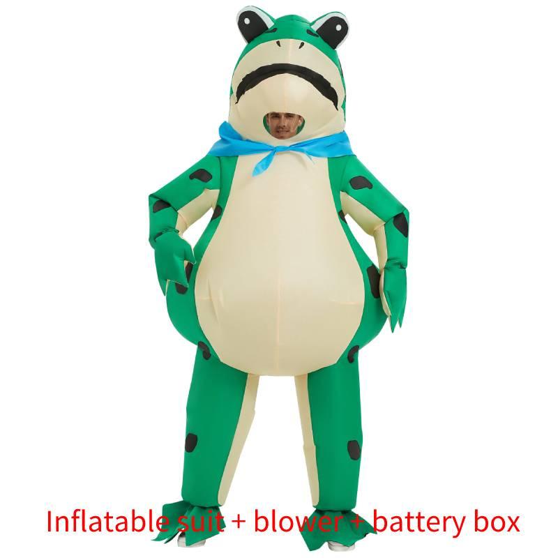 Cartoon Frog Cosplay Inflatable Costume Aldult Halloween Party Dress Up Props