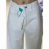 Women Loose Fit White High Waist Flowy Jeans Plus Size Straight Wide Leg Pants Spring Autumn