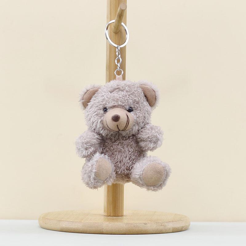Bear Keychain Teddy Cute Cartoon Children Backpack Decorative Pendant Plush Doll