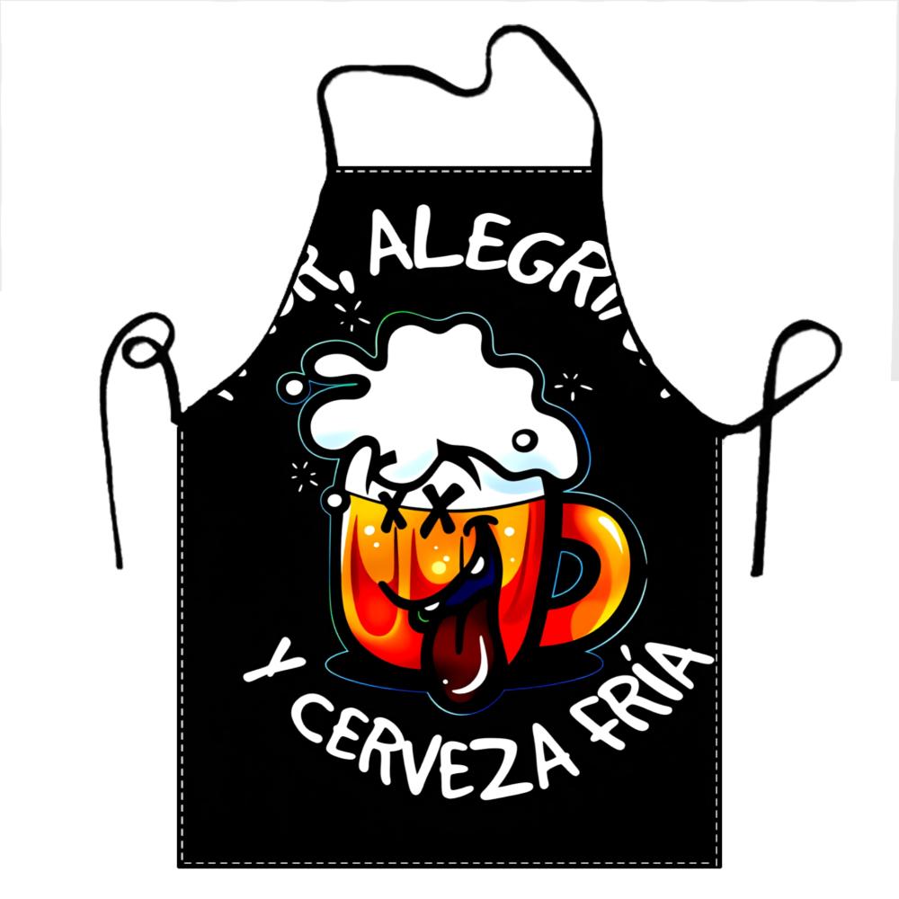 Fun And Cold Beer Apron With Happy Mug Design For Cooking And Brewing Enthusiasts