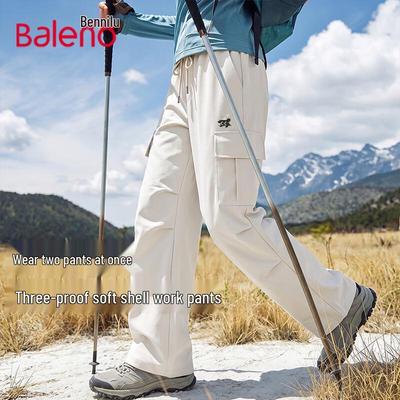 Baleno Women's Windproof Waterproof Fleece-Lined Cargo Pants