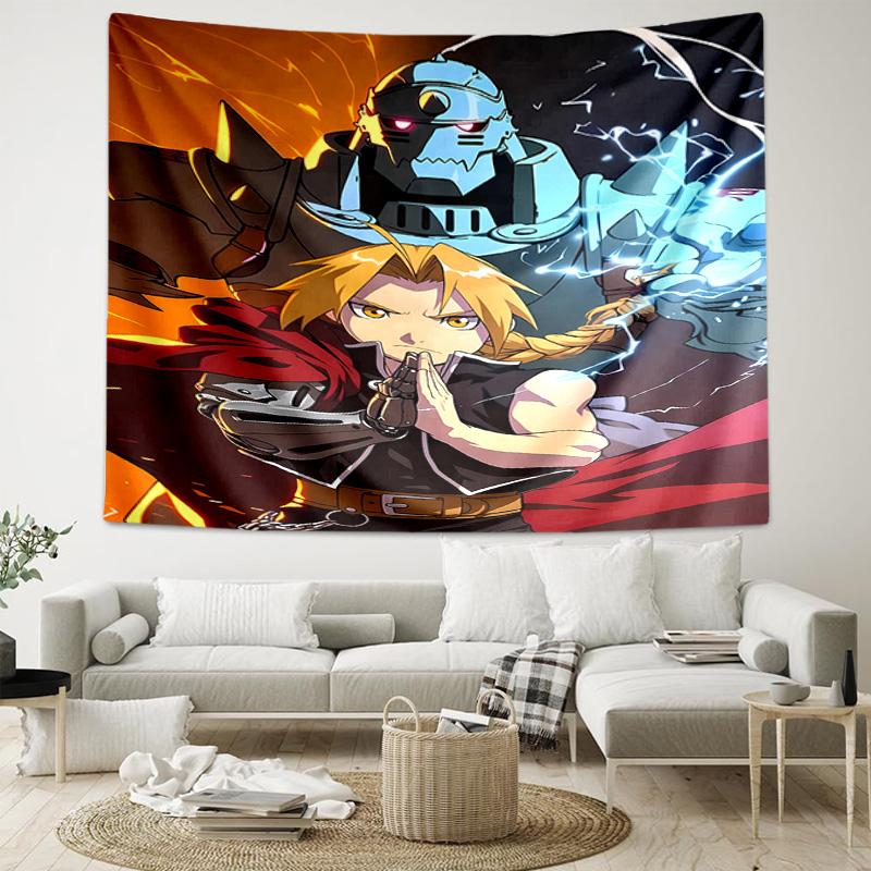 1pc Fullmetal Alchemist Tapestry, Living Room, Bedroom, Office, Party Decor, Ideal Festive Gift
