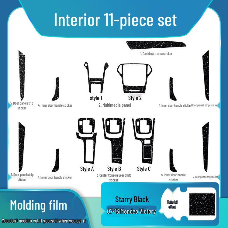 Starry Sky Matte Film for 07-13 Mondeo Interior Modification - Damage-Free Replacement