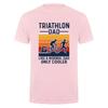 Triathlon Dad T Shirt Unisex Vintage Sports Graphic Tee Swimming Cycling Running Gift For Dad Father Day Casual Shirt DA