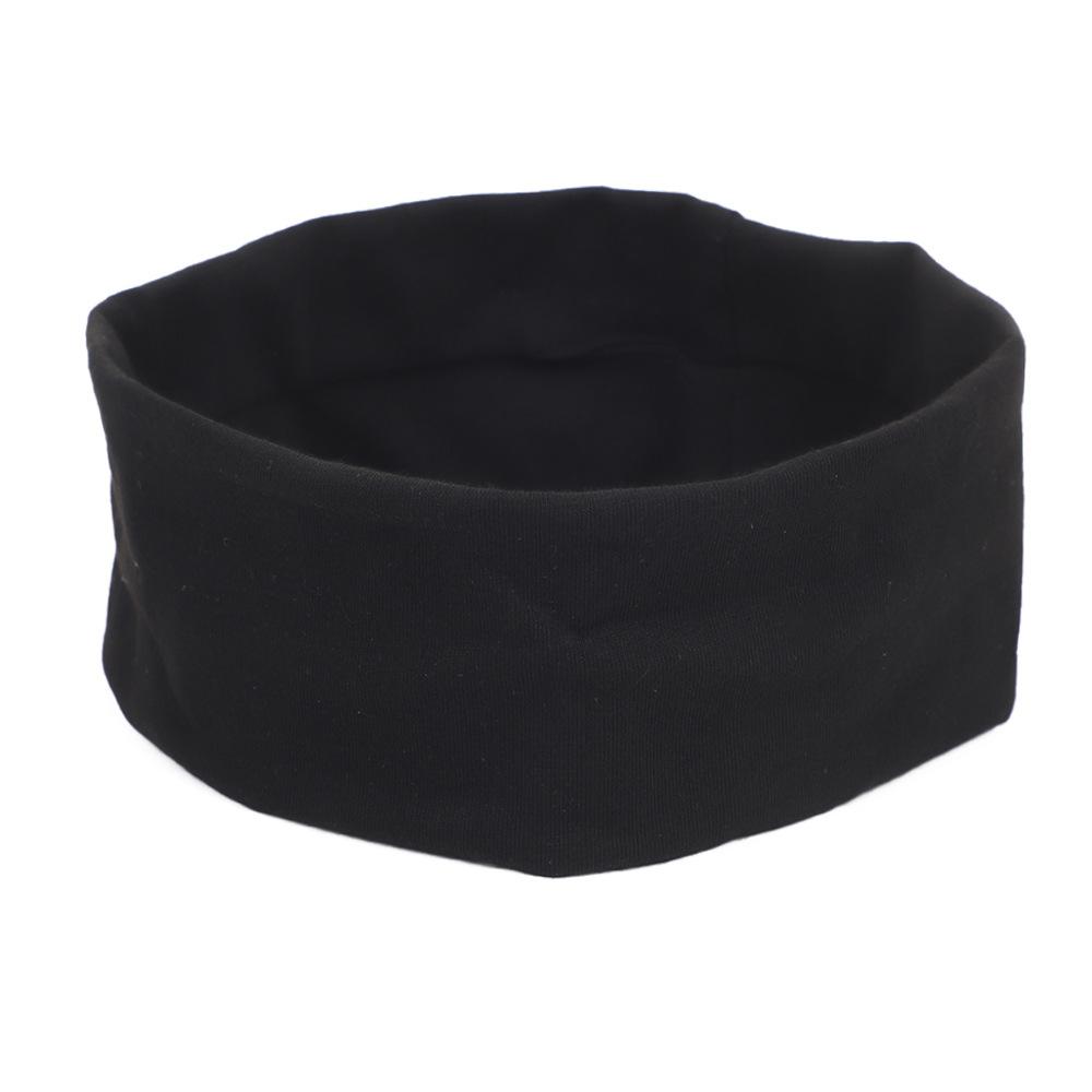 Женская спортивная повязка на голову для йоги, эластичная нескользящая повязка для пота для бега, фитнеса, тренировок чёрный