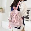 Bow schoolbag Female primary school students Large capacity 3rd to 6th grade high school lightweight weight weight reduction Cute simple backpack