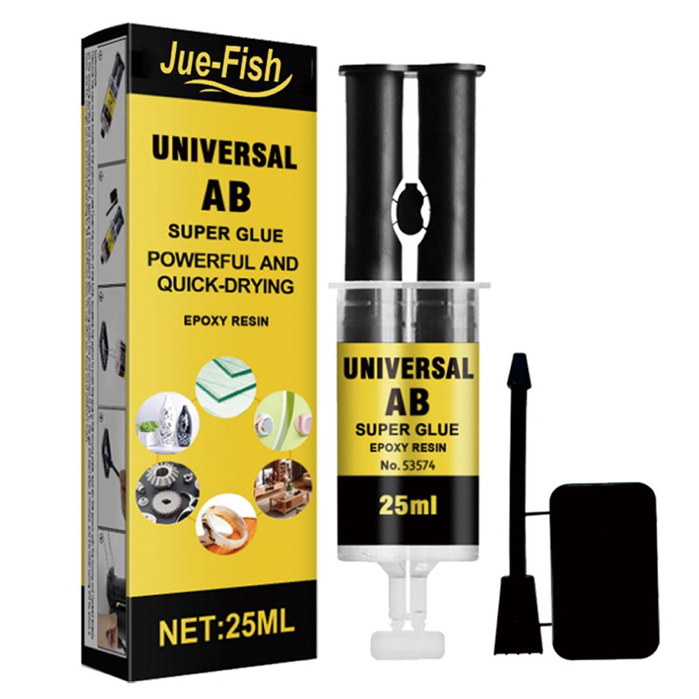 5pcs Reliable Long-Lasting Glue 25ml/1pc Universal Adhesive Super AB Glue for Glass Metal Wood Ceramic Hardware Repair Glue