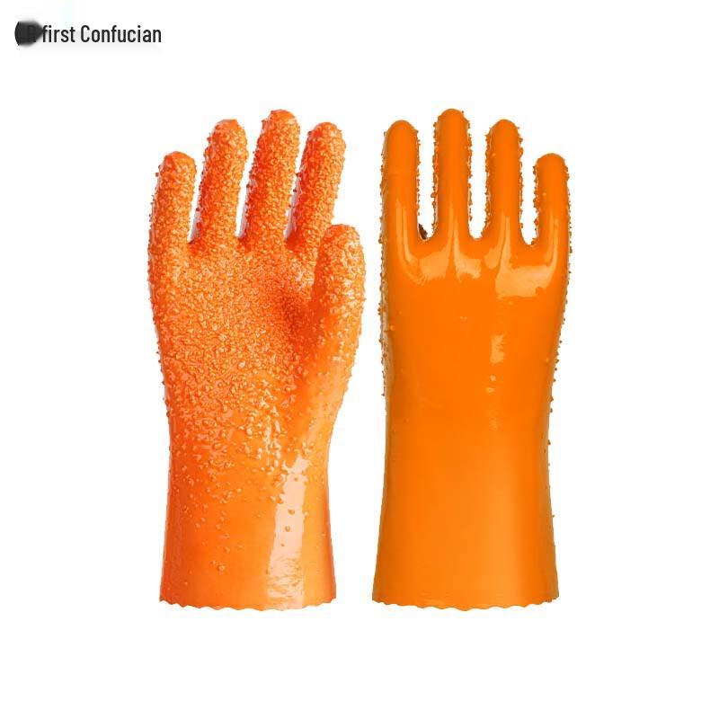 Churu Commercial Rubber Waterproof Work Gloves