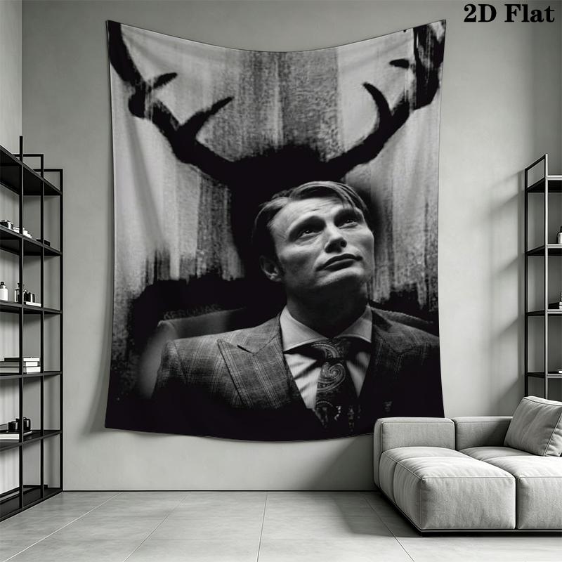 Hannibal Wall Tapestry Aesthetic Wall Hanging Printed Fabric Blanket Decorative Tapestries for Bedroom Living Room Home Decor