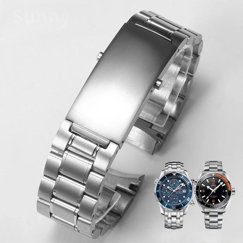 Für Omega Arc Interface Zubehör Edelstahl Seepferdchen 300 Ozean Universum Kleine Fliegende Untertasse Herren Damen Uhrenarmband