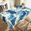 1pc Table Cover, Blue and White Nautical Style Tablecloth, Suitable for Dining Tables, Coffee Tables, Picnics, and Outdoor Use - Rectangular Tableclot