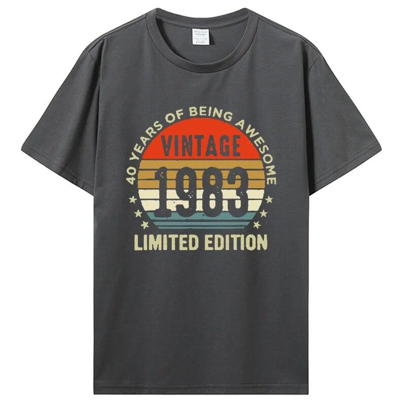 The Best Birthday Present Ever T Shirt For Unisex And Women Old Gifts Vintage 1983 Limited Edition Birthday TShirt Cotton Tees