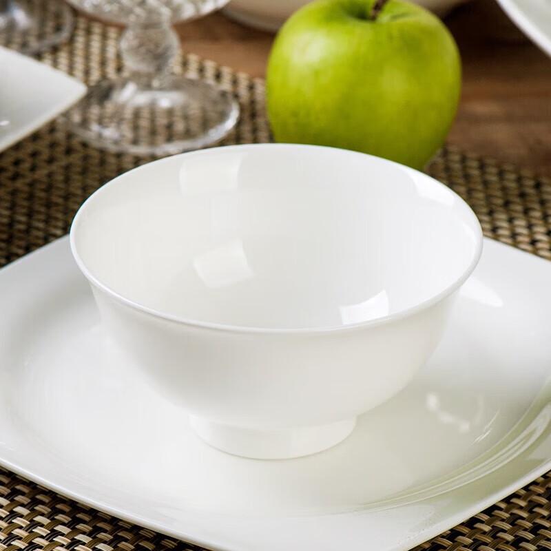 Yipan Pure White Bone China 7-inch Noodle Bowl