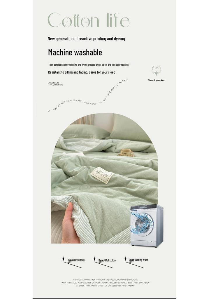 A-Class 100% Pure Cotton Summer Cooling Quilt - Thin, Machine Washable, Xinjiang Cotton Air Conditioning Blanket