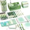 Green Back-to-School Stationery Gift Set for First Graders - Ideal Birthday Present for Girls