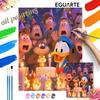 Digital Oil Painting Art Painting Donald Duck Birthday Party Handmade Diy Home Decorations