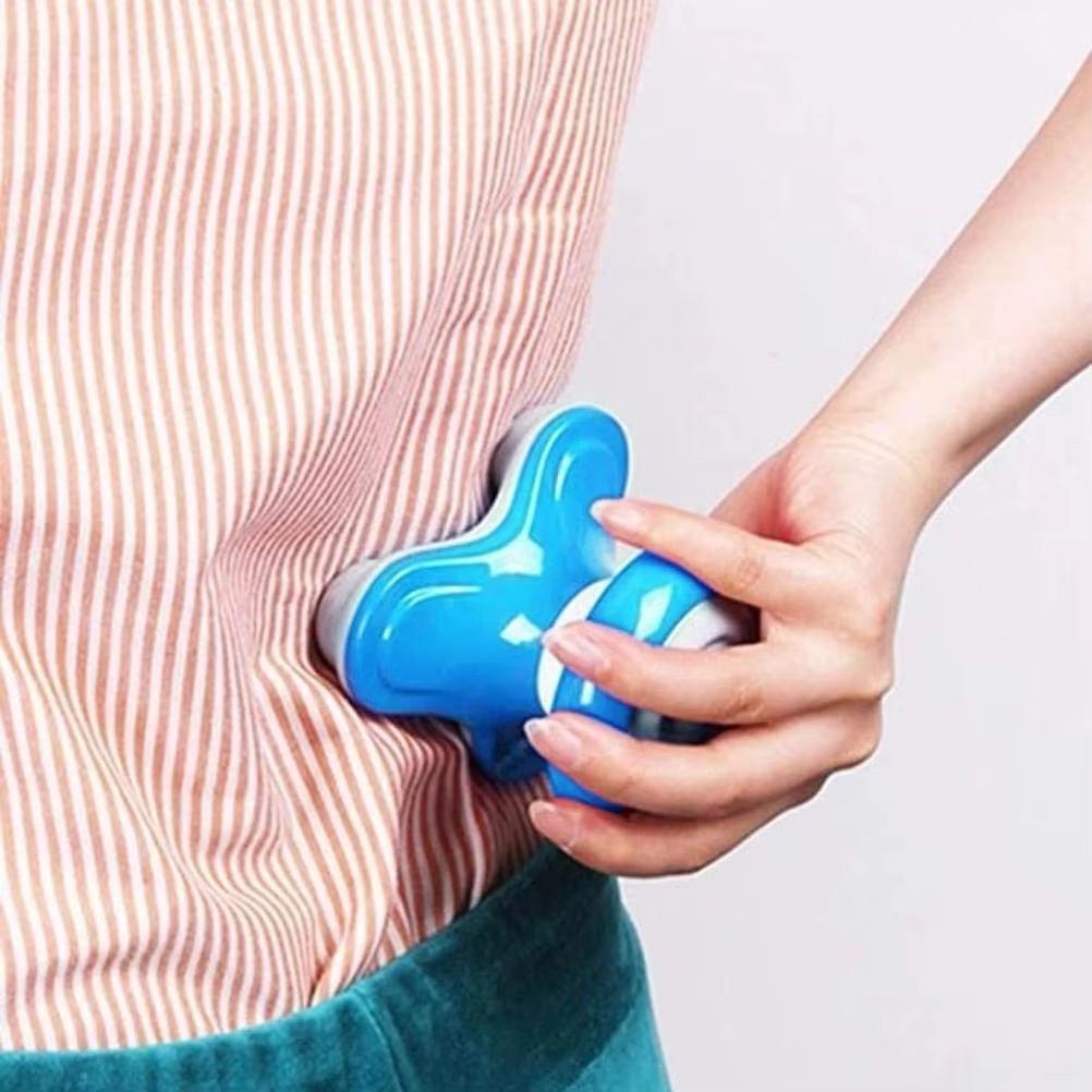 Electric Handled Wave Vibration Massager Body Massager Mini Electric Massager (English blue)