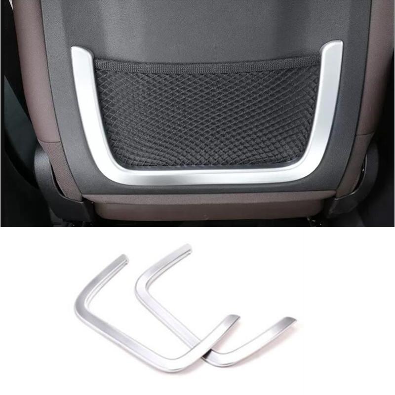 

Спинка переднего сиденья автомобиля, сетчатый карман, украшение, рамка, накладка, накладки для BMW X3 G01 X4 G02 2018-21, авто интерьер серебряный