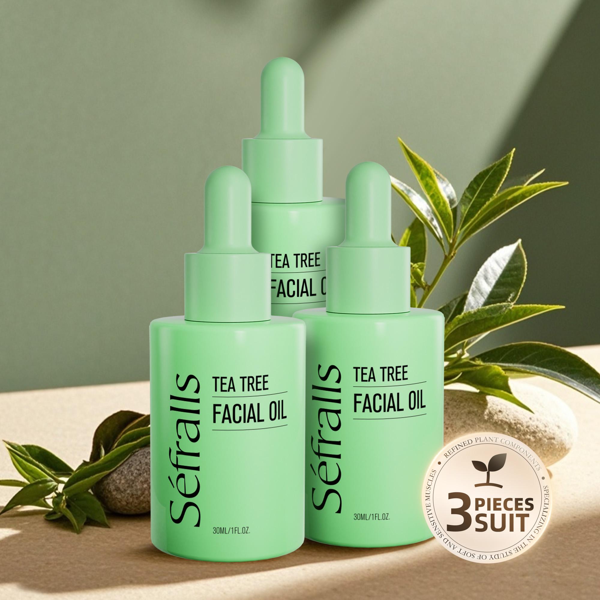 

Масло чайного дерева Séfralls 30 мл*3 шт. Увлажняющее масло для лица, массажное масло, растительный экстракт прозрачный