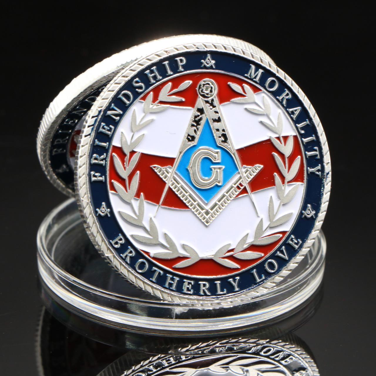 The Five Great Armies of the United States, Freemasonry, Silver Plated, Collectibles, Religious Beliefs, Gold Coins, Coins, Freemason Coins серебряный