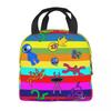 R-Rainbowed Friend  Accessories Insulated Lunch Bag For School Office Food Container Portable Thermal Cooler Lunch Box