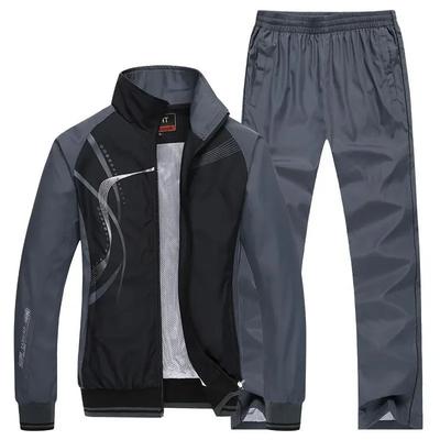 Herren Sportbekleidung Frühling Herbst Trainingsanzug 2-teilige Sets Sportanzug Jacke+Hose Jogginganzug Herrenmode Druck Kleidung Größe L-5XL