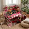 Jeweled Wolf Portrait Theme blanket Lightweight Warm Flannel Blanket Decorative Throw Blanket for Home Decoration