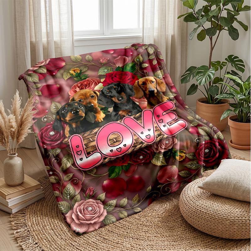 Jeweled Wolf Portrait Theme blanket Lightweight Warm Flannel Blanket Decorative Throw Blanket for Home Decoration
