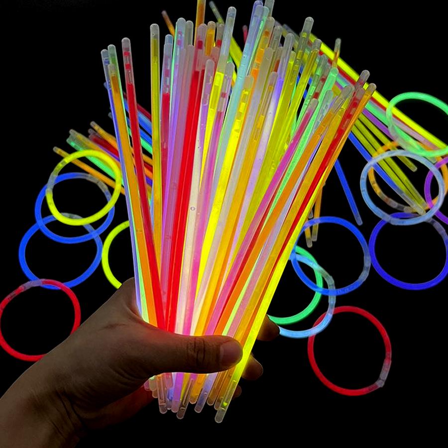 40/80pcs Plastic Glow Stick Atmosphere Creating Tool Glow In the Dark Concert Supplies Emergency Lighting Party Decor XJM