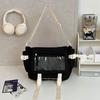 School bag, college style, versatile, simple and large-capacity class, mail carrier bag, student transparent one-shoulder casual oblique span bag