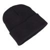 Black Warm Hat High Elasticity Acrylic Fiber Thermal Hat for Autumn Winter Black Imp Decoration