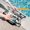 Große durchsichtige Strandtasche Wasserdichte PVC Schwimmtasche für Sommer Outdoor Reisen Kosmetik Toilettenartikel Aufbewahrung