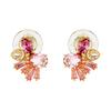 Gema Floral Design Zirkonia Gold Plated Ohrclips Damen Ohrclips Rosa 5688479