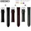 Watch Genuine Leather with Care Instructions [Seiko] Band, 18mm, Strap, Men's, (Black)