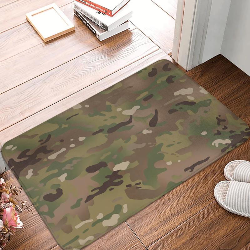 Tactical Camouflage Print Doormat Kitchen Rug Military Style Entrance Carpet for Bedroom Living Room Floor Anti-Slip Indoor Mat