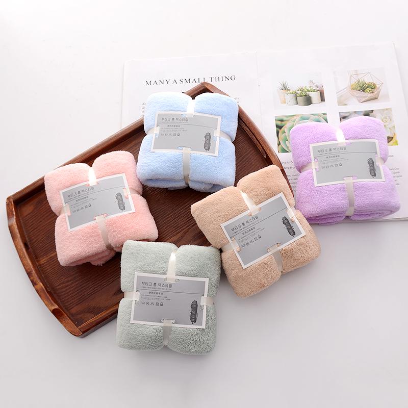 Thickened Absorbent Coral Fleece Edge Towel Gift Box - Soft, 300g for Home Face Washing