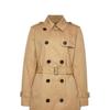 Coach Coats Women's Khaki Lapel Moderate Straight Fit CG043-EAL