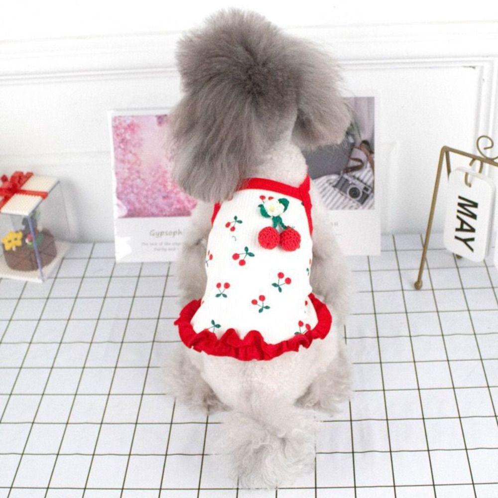 Soft Pet Clothes Fashion Cat Princess Skirt Pet Dresses Little Dog Strap Autumn