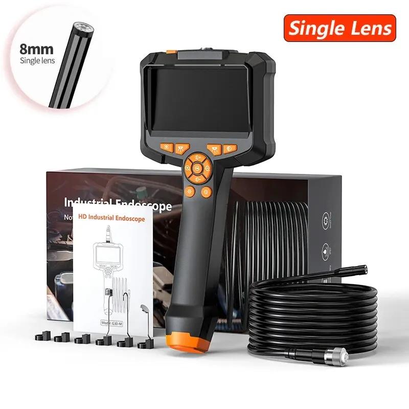 Industrial Endoscope Camera 4.3inch IPS Screen IP67 Waterproof HD 1080P 8mm Lens Pipe Sewer Inspection Camera Borescope For Car