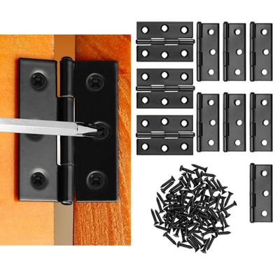 CAIYUDPTTS Stainless Steel Door Hinges X 32 X for Wooden Door Handmade Furniture DIY Miniatures (2-inch 6-Hole (44 1.0 Mm) 10-Pack + Screws) Boxes,