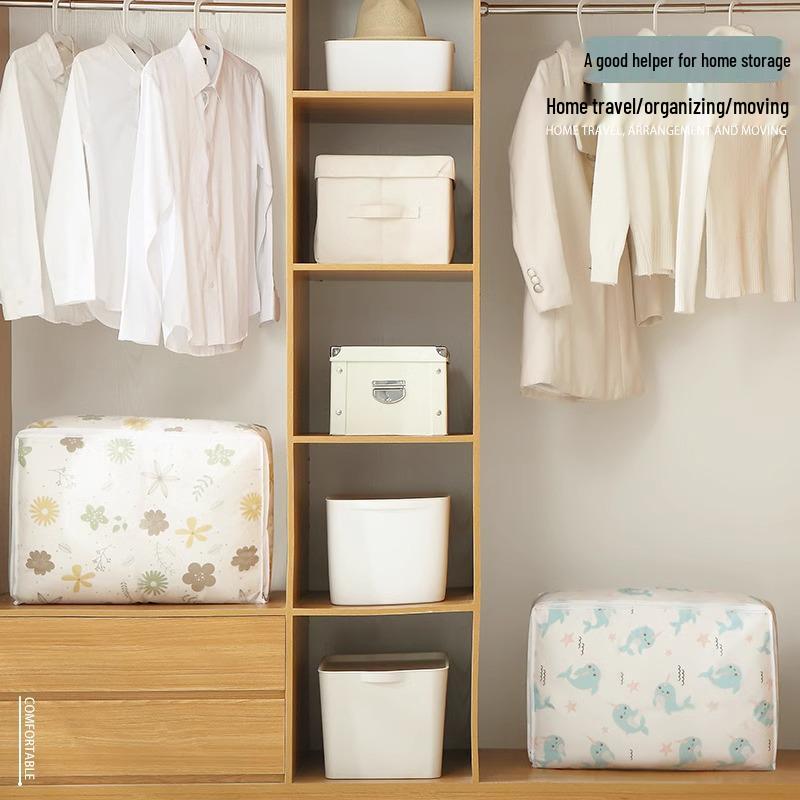 Large Capacity Zippered Storage Bag for Out-of-Season Quilts and Blankets