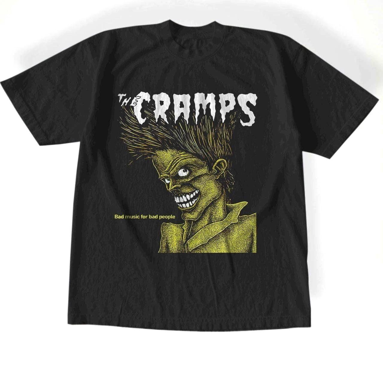 

Vintage Style The Cramps Bad Music T-Shirt Punk Rock Graphic Tee S-5XL L