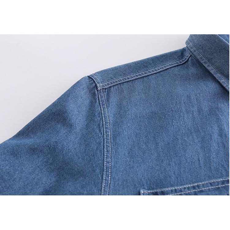 Summer Men's Short Sleeve Casual Shirts Denim Shirt Men Casual Shirts Men Clothes Size S-4XL