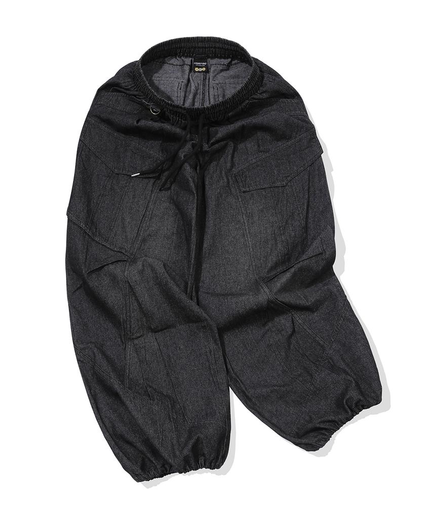 CPGN STUDIO Washed Balloon Cargo Denim Pants Black