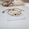 Colorful Cotton Hand-Woven Cross Beaded Bracelet for Men and Women, European and American Jewelry