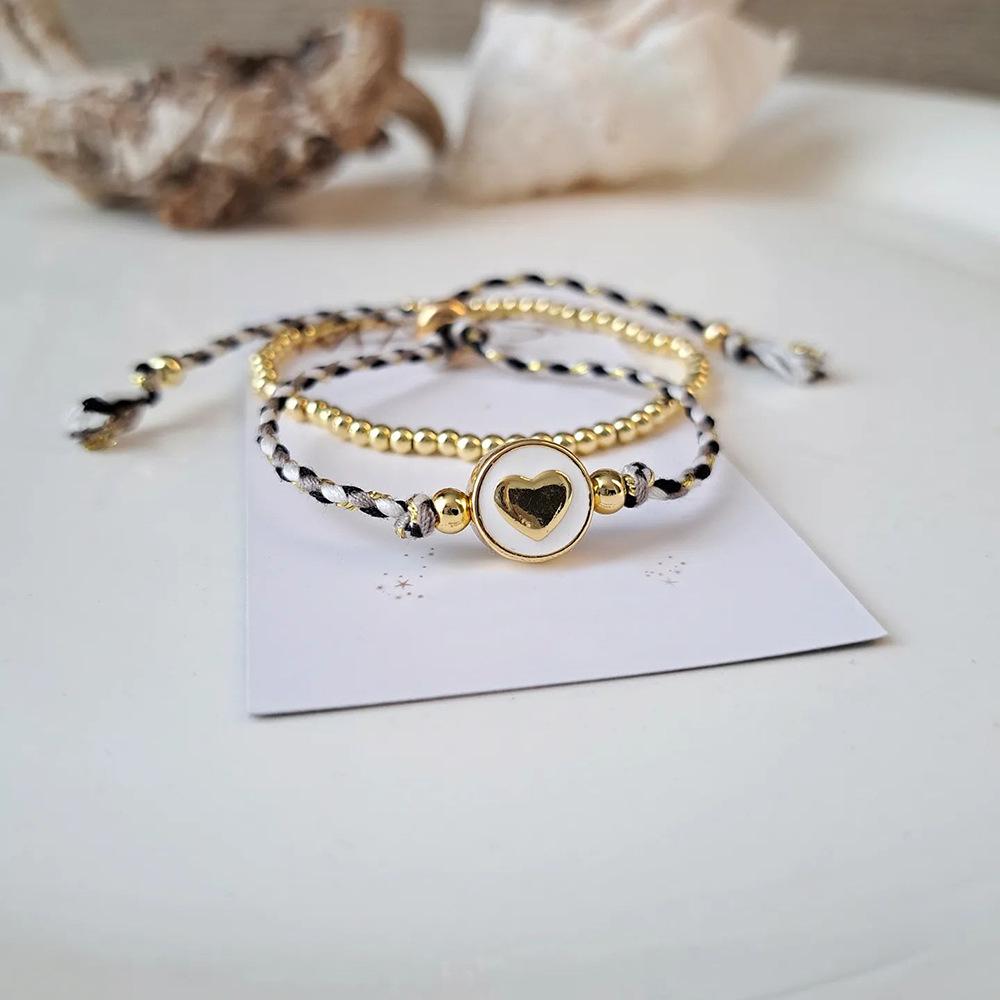 Colorful Cotton Hand-Woven Cross Beaded Bracelet for Men and Women, European and American Jewelry