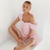 Summer cotton and linen breathable loose and comfortable fungus edge quilt vest shorts pajamas two-piece loungewear