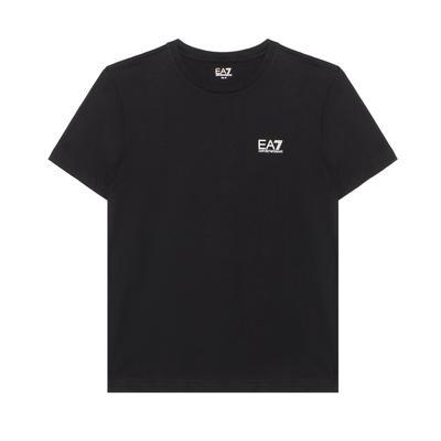 EA7 Letter Print Crew Neck Casual T-Shirt Men Tops Black 8NPT51PJM9Z1200